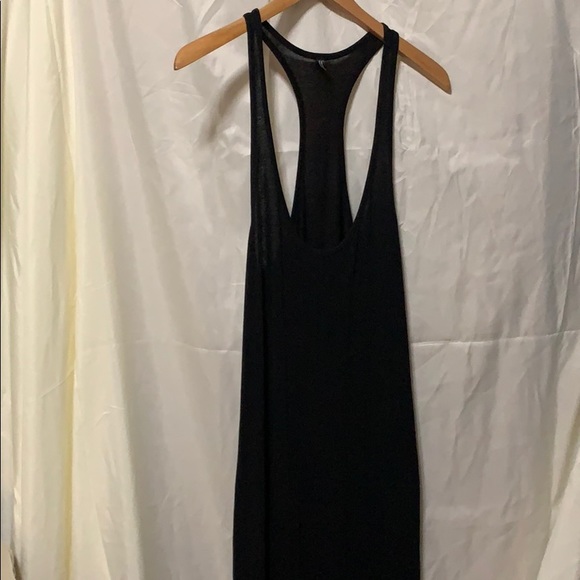 long black tank maxi dress